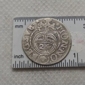 Gustav II Adolf (1611–1632) Original 1631 Silver Coin – 1/24 Thaler – Elbing Mint  – Renaissance Era Collectible –  #442