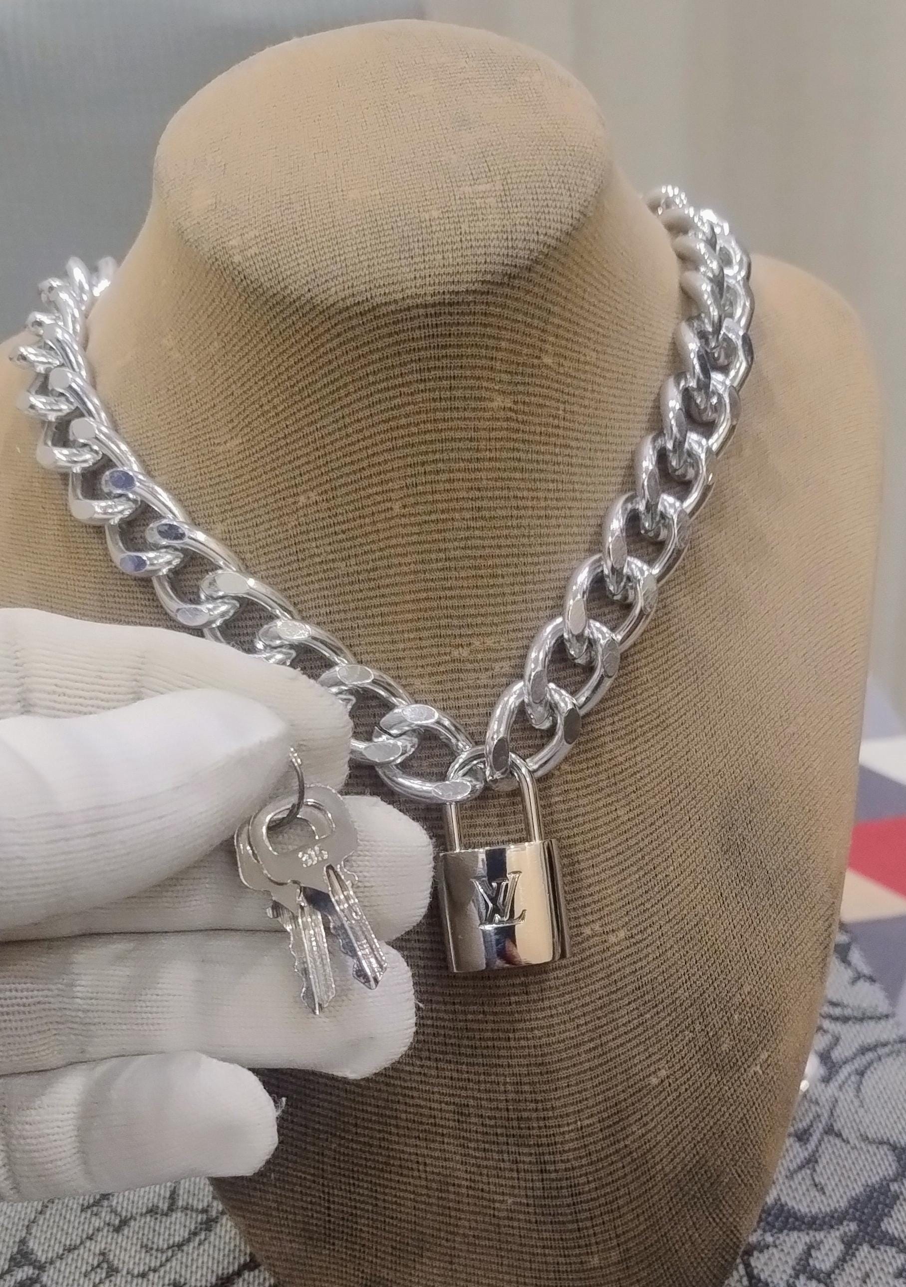 Louis vuitton lock necklace - Etsy 日本