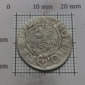 Gustav II Adolf (1611–1632) Original 1633 Silver Coin – 1/24 Thaler – Elbing Mint  – Renaissance Era Collectible –  #713