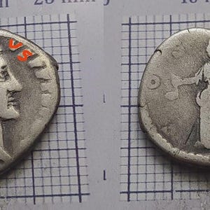Vesta – Silver Denarius – Antoninus Pius 138–161 AD – Ancient Roman Coin – Authentic Imperial Silver –  Authentic Roman Empire Antique #83