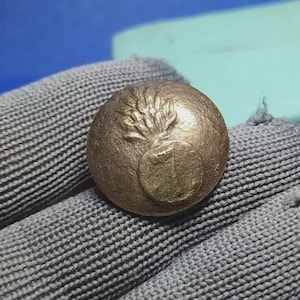 Military Uniform Button – Russian Empire 1829–1862 –Grenade Symbol#7 –Treble Gilt Brass #446