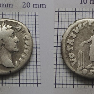 Vota – Silver Denarius – Antoninus Pius 138–161 AD – Ancient Roman Coin – Authentic Imperial Silver – Authentic Roman Empire Antique #125