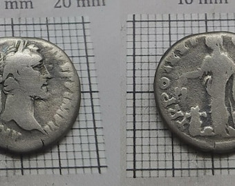 ANNONA – Denario de Plata – Antonino Pío 138–161 d. C. – Moneda Romana Antigua – Auténtica Plata Imperial – Auténtica Antigüedad del Imperio Romano n.° 75
