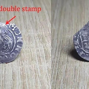 Very Rare Medieval Silver Coin – 1/24 Thaler – 16th–17th Century – Double Strike Error – Medieval European Era – Collectible  #430