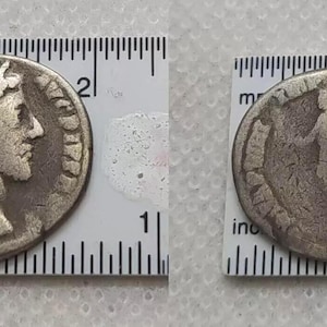 Victory- Antique Roman silver coin denarius –Emperor Commodus (177–192 AD)– Ancient Roman Empire Collectible, Authentic Imperial Silver #90