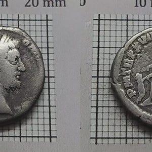 Pietas - Antique Roman silver coin denarius –Emperor Commodus (177–192 AD)– Ancient Roman Empire Collectible,Authentic Imperial Silver #105