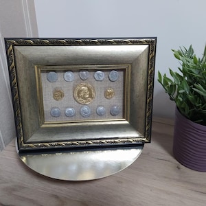 Emperor Trajan - Souvenir collection old Roman coins/Home Decor/Glass Photo Frame/Wall Decor/ Souvenir Picture/Coin Wall Art/Gift for Him