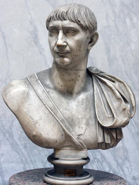 勝利 - アンティークローマ銀貨デナリウス - トラヤヌス帝 98～117 年