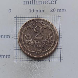 2 Heller 1906 Austria – Franz Joseph I – Old Bronze Coin – Austro-Hungarian #238