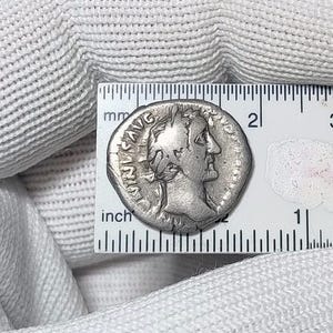 Aequitas – Silver Denarius – Antoninus Pius 138–161 AD – Ancient Roman Coin – Authentic Imperial Silver –Authentic Roman Empire Antique #85