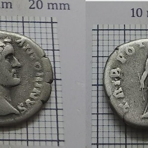 Diana – Silver Denarius – Antoninus Pius 138–161 AD – Ancient Roman Coin – Authentic Imperial Silver –  Authentic Roman Empire Antique #115