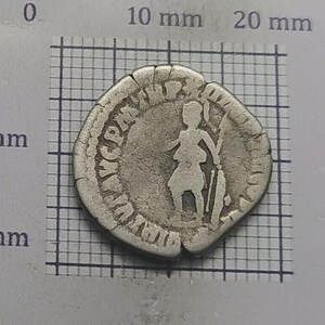 Virtus - Antique Roman silver coin denarius –Emperor Commodus (177–192 AD)– Ancient Roman Empire Collectible, Authentic Imperial Silver #132