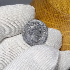 Antoninus Pius 138–161 AD – Original Ancient Roman Coin – Billon Denarius – Imperial Silver Coin –  Authentic Roman Empire Antique #86