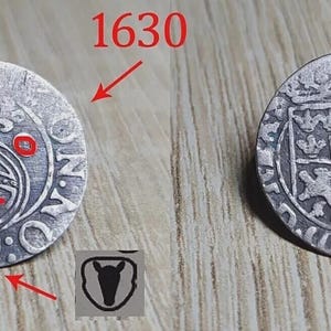 Gustav II Adolf (1611–1632) Original 1630 Silver Coin – 1/24 Thaler – Elbing Mint  – Renaissance Era Collectible –  #426