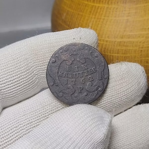 Original 1 Ein Kreutzer Copper Coin – Dated 1762 – Austria under Empress Maria Theresia #299