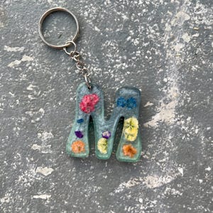 Resin keychain flowers baby’s breath daisy rose lavender unique shapes gifts back to school backpack birthday