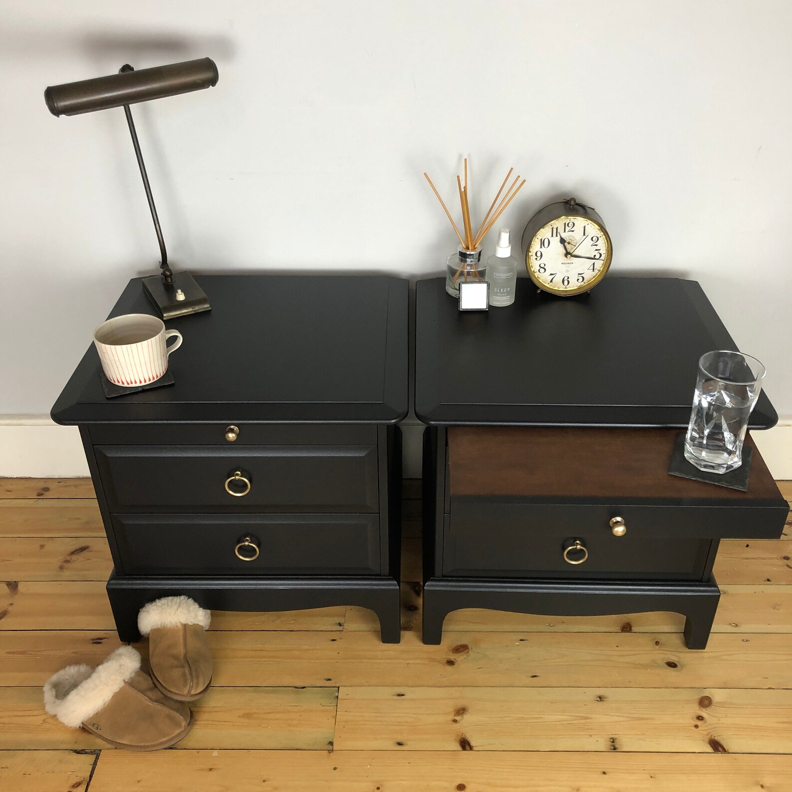 Stag Minstrel Bedside Tables Set Bedside Draws Mid Century Etsy