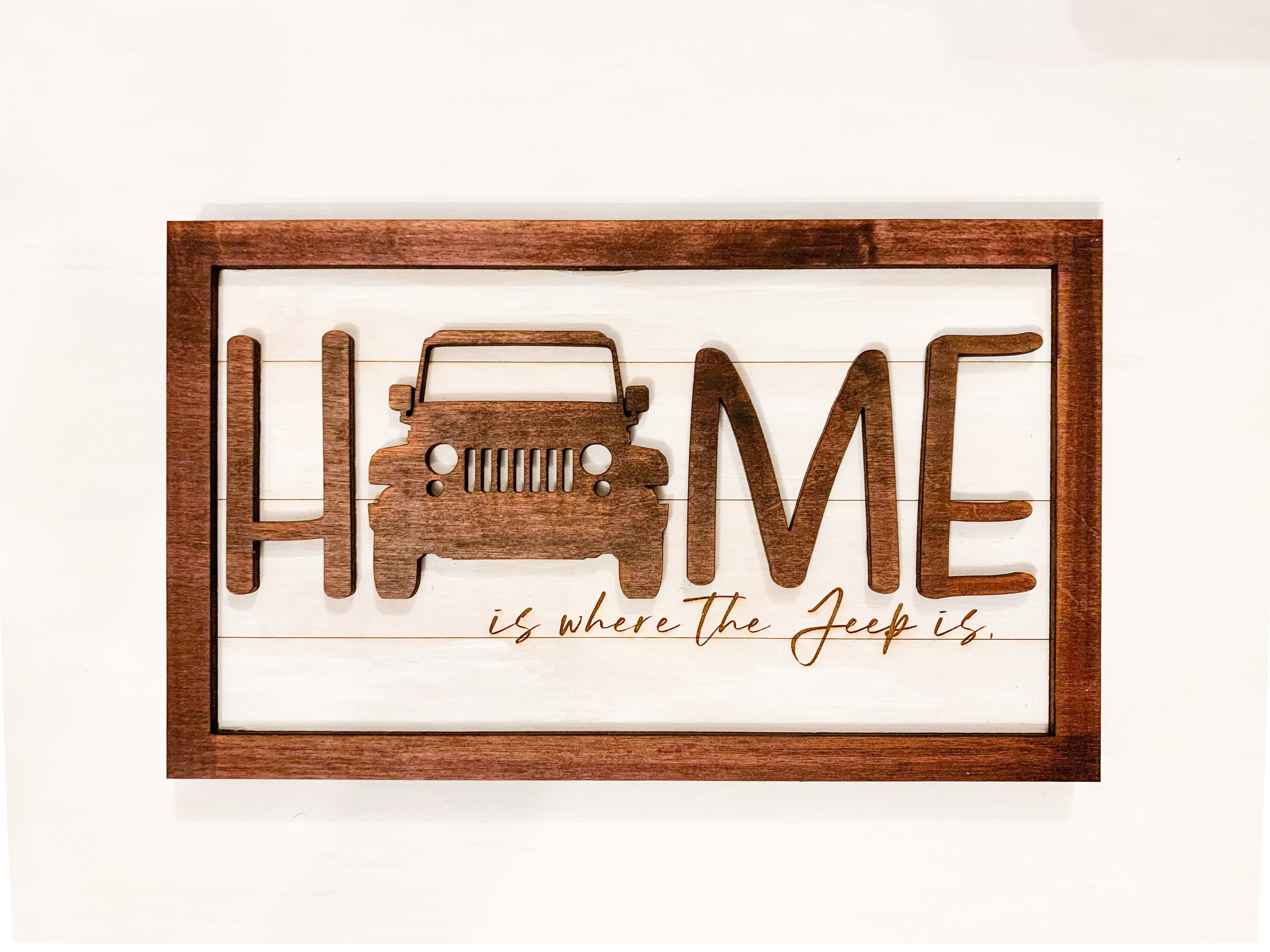 Jeep Sign - Jeep Home Decor - Home is Where the Jeep Is