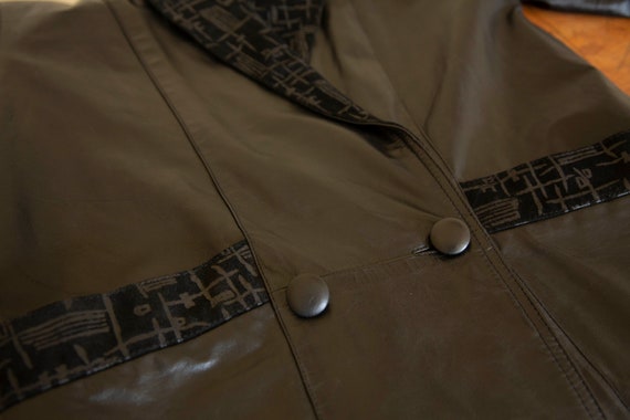 Black Leather 80's Jacket - image 4
