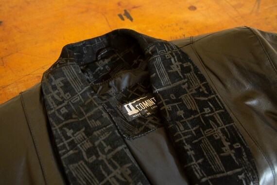 Black Leather 80's Jacket - image 6