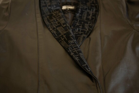 Black Leather 80's Jacket - image 8