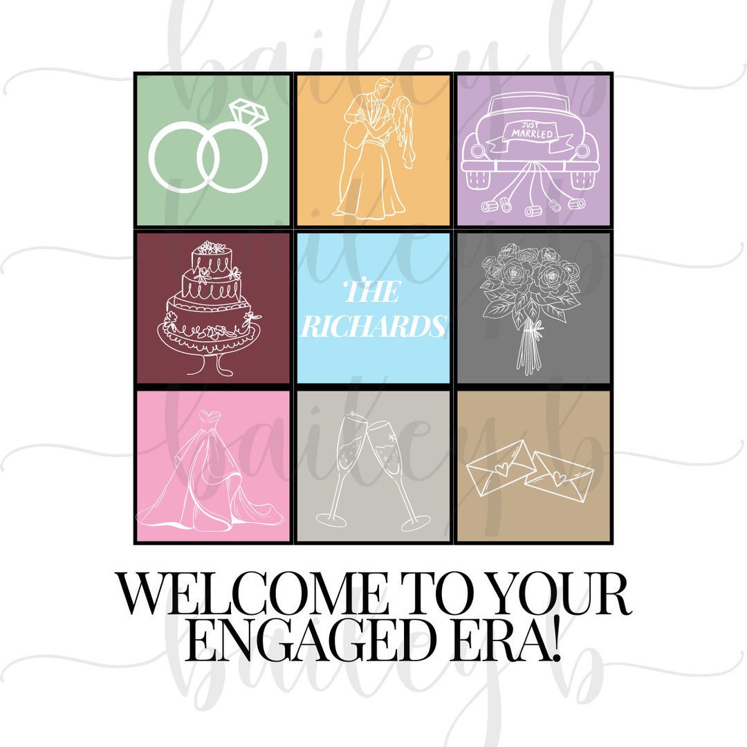 Engaged Tag Welcome to Your Engaged Era | Engagement Gift | Engagement Party | Wine ...