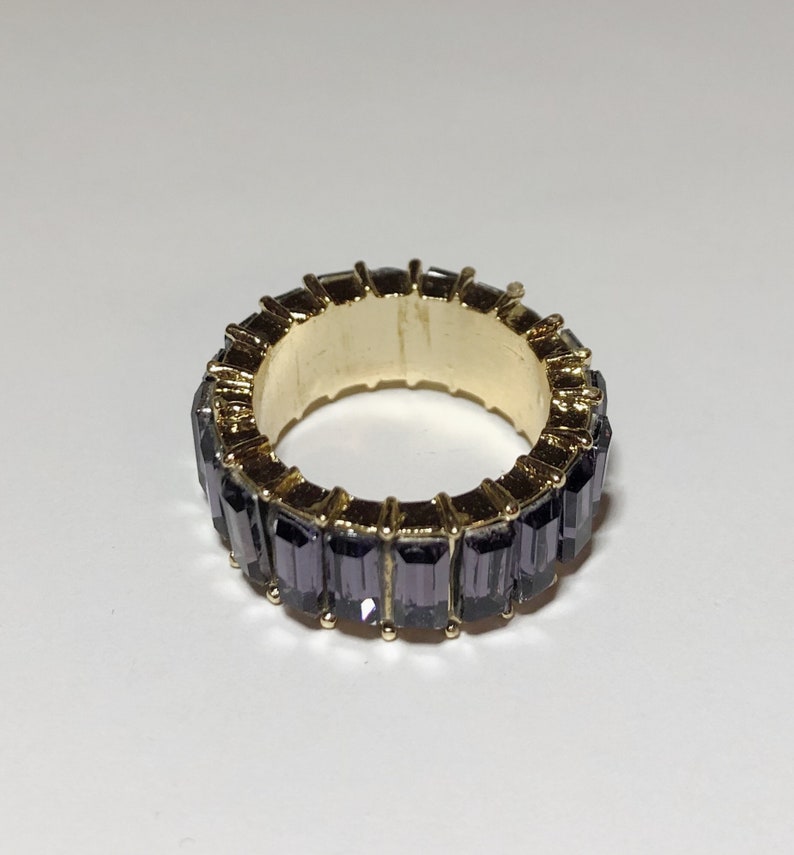 crystal baguette ring
