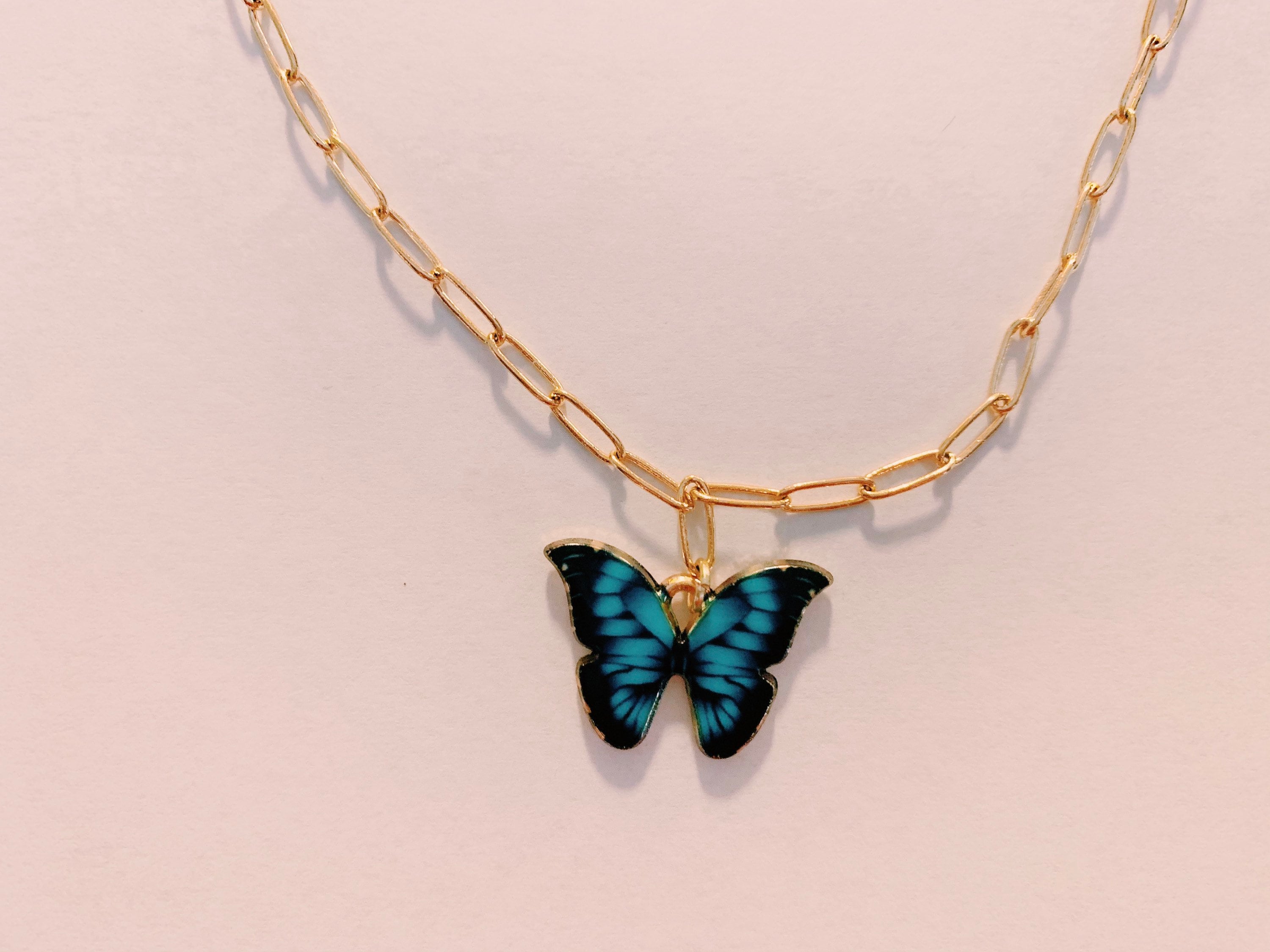 Butterfly Necklace Gold Butterfly Necklace Monarch | Etsy