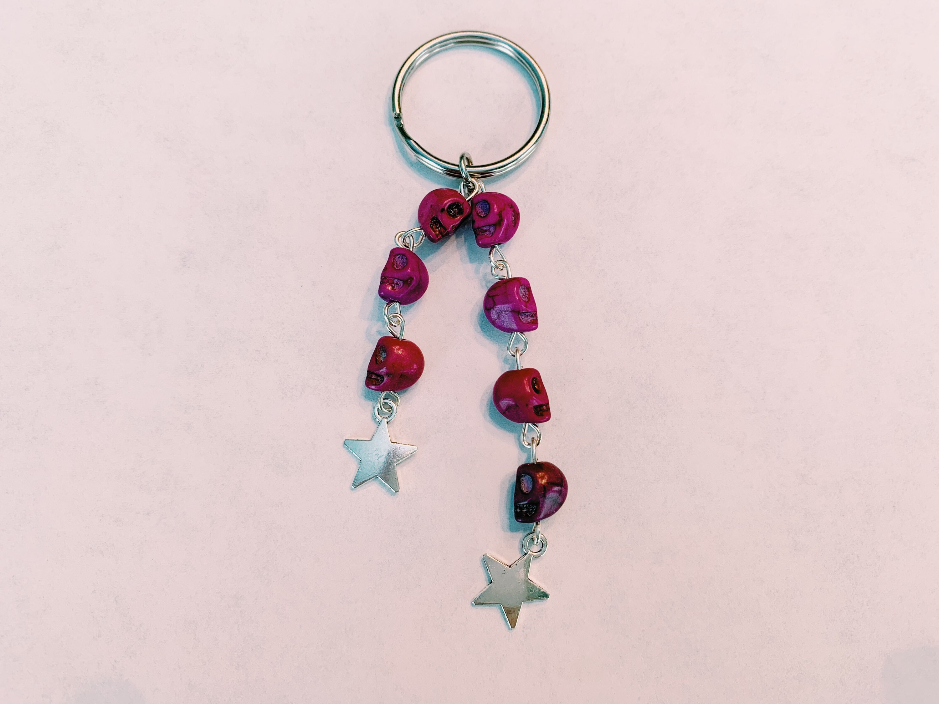 Skull Keychain Colorful Skull Keychain Colorful Keychain Etsy