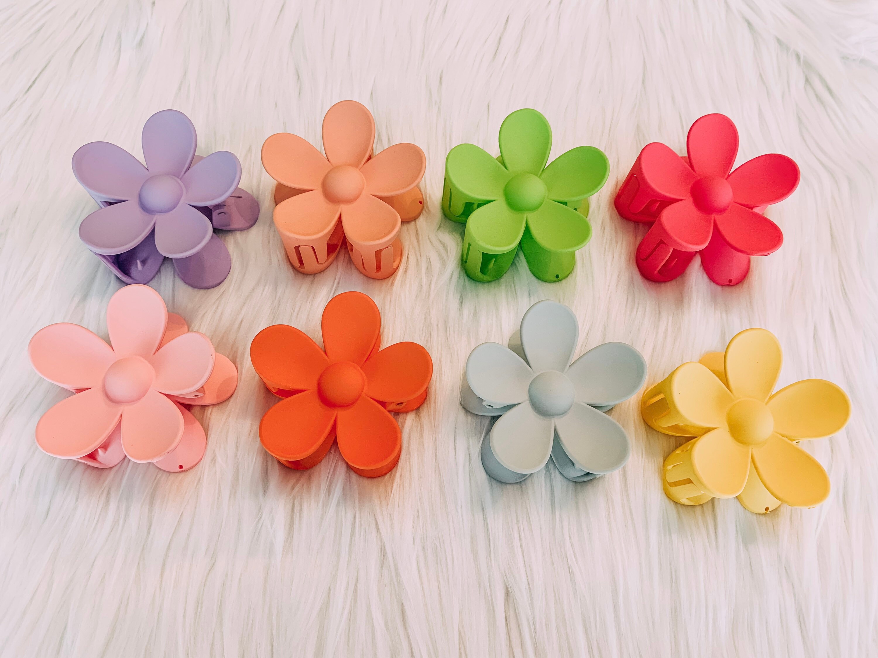 Flower Claw Clips Claw Clips Flower Clips Flower Hair Etsy