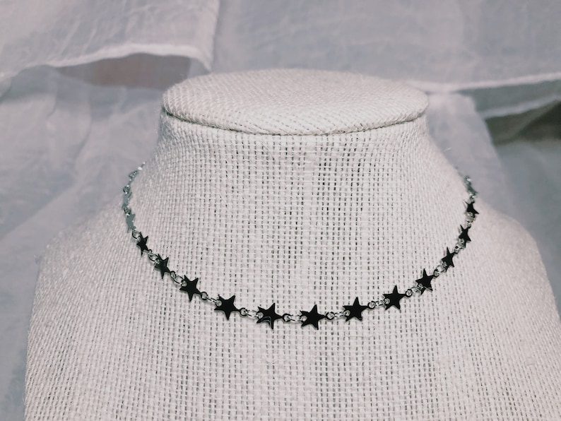 Gold Star Necklace  Silver Star Necklace  Gunmetal Star image 3