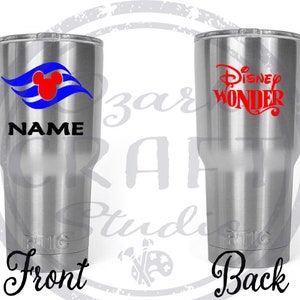 Disney Cruise Line Stainless Tumbler Cup 30 oz and 20 oz, Fish Extender Gift