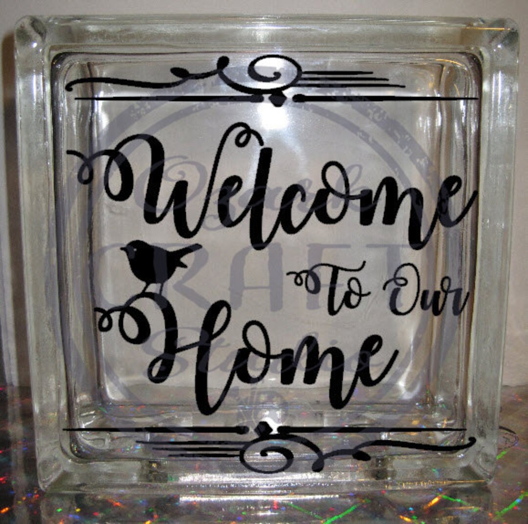 DIY Decal for Glass Block Vinyl Decal to Our Home Etsy
