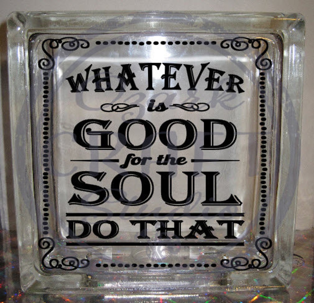 DIY Decal for Glass Block Vinyl Decal Whatever is Good for Etsy