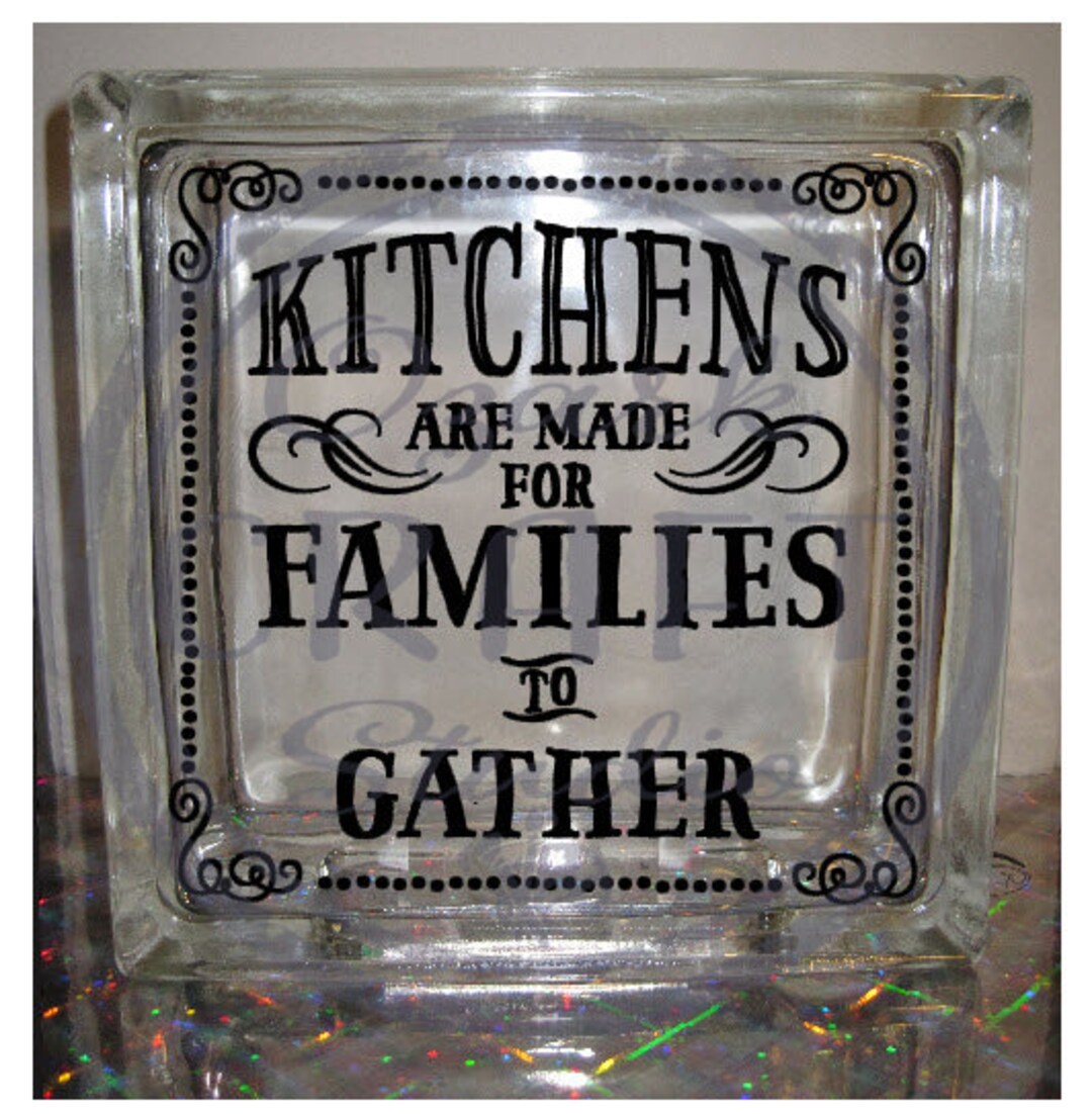 DIY Decal for Glass Block Vinyl Decal Kitchens Are Made for Etsy