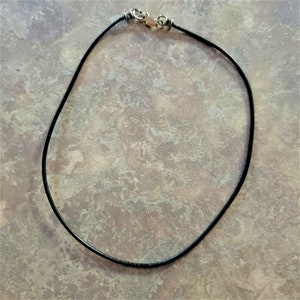 Black Leather Neck Cords - Choose Your Size, Leather Necklace,Leather Necklace Cord,Leather Necklace With Clasp,Leather Necklace For Pendant