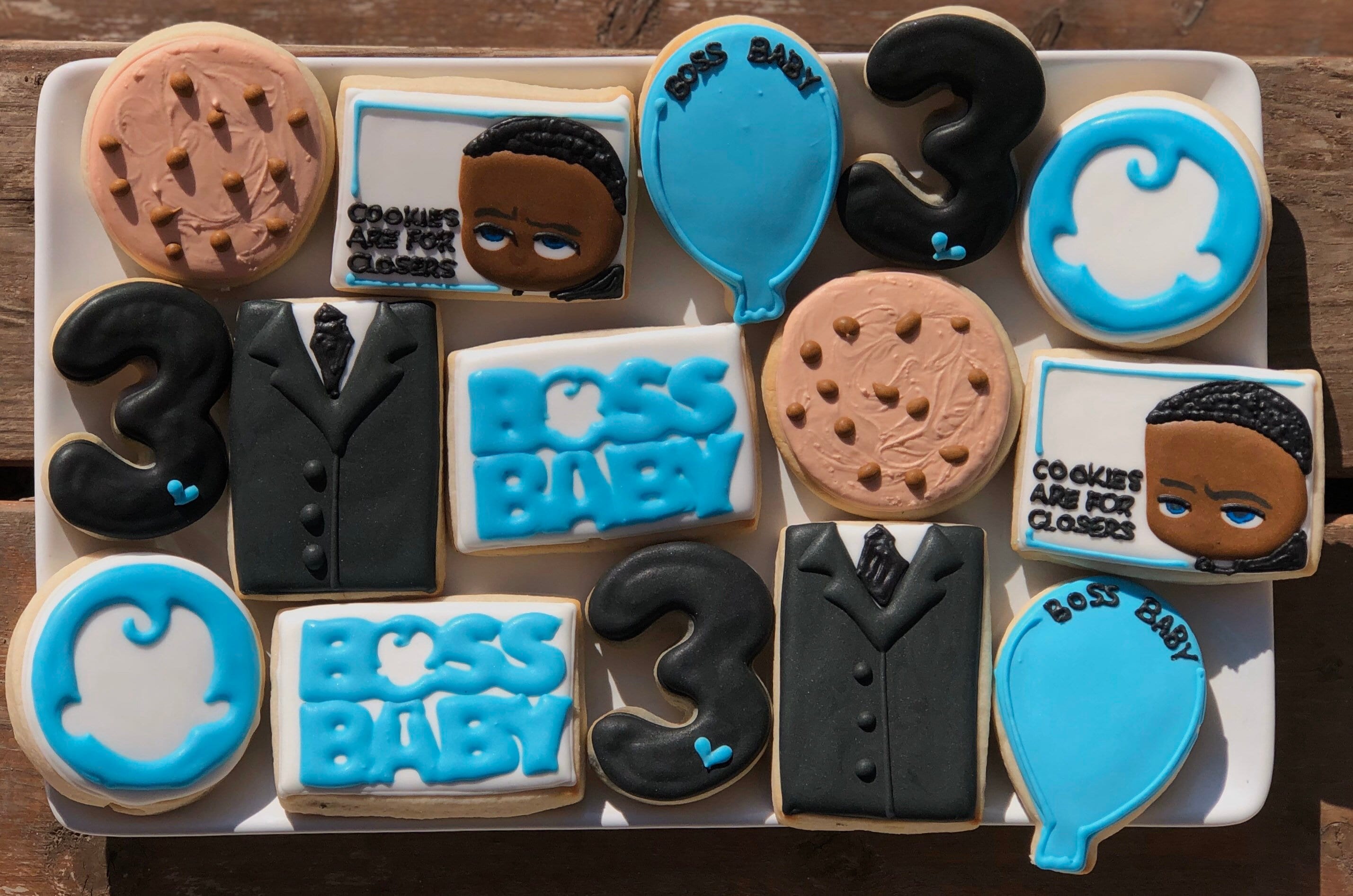 Boss Baby cookies. Order is for one dozen 12 cookies. Etsy