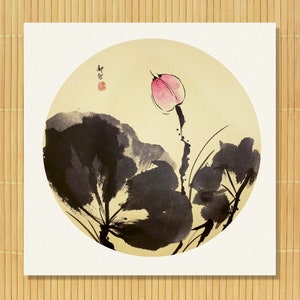 RAN ART - Ink lotus - Original Sumi-e Chinese Painting