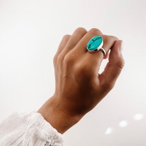 Türkis Ring, 925 Sterling Silber, Gold Vermeil, 14K Gelbgold, 18K Gelbgold