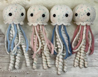 Jellyfish, crocheted, handmade, gift idea
