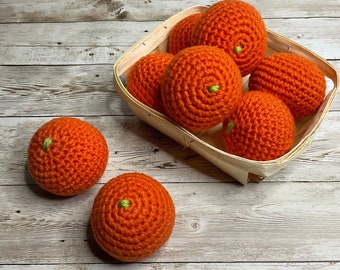 Tangerine (1 piece), crocheted, handmade