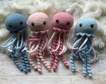 Jellyfish, crocheted, handmade