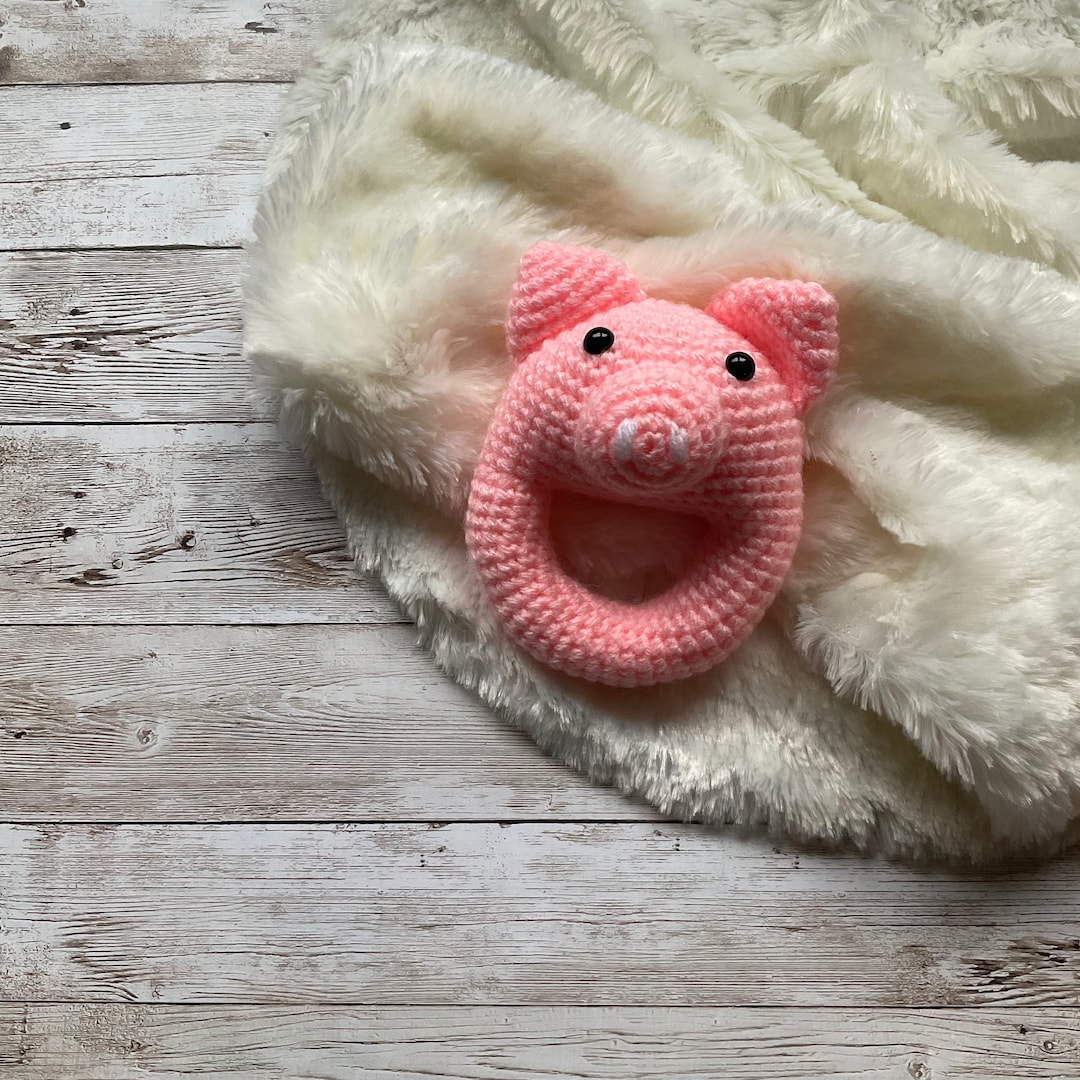 Swine Rattle Pig Rattle, Crocheted, Handmade - Etsy