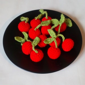 Cherries (1 piece), crocheted, handmade
