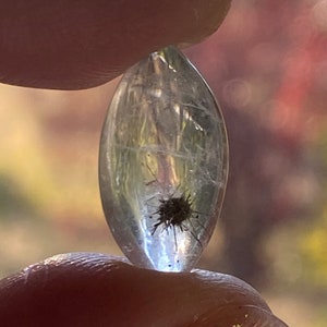 Star Hollandite Quartz Cabochon - Hollandite Quartz for Jewelry Making - &quot;Soot Sprite&quot; Quartz - Spider Quartz Cabochons - RARE - USA SELLER