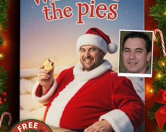 Funny Santa Christmas Portrait from Photo, Santa Humor Artwork, Custom Personalized Christmas Gift, Digital Download, Poster or Canvas