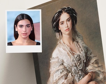 Renaissance Royal Portrait: Personalized AI-Generated Canvas Art (Printed or Digital Product)