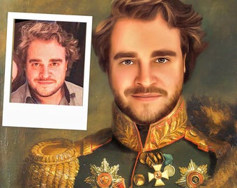 Custom Royal General Portrait | Baroque King Style Art (Digital)