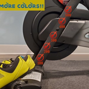 Prestatiestickers - vinylstickers - nieuwe hometrainer - indoorfietsstickers - ritstickers - spinfietsstickers