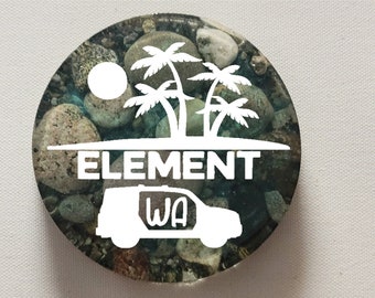 Sottobicchieri Element, regalo per proprietari di Honda, decorazioni personalizzate per auto, regalo per automobili, decorazioni per caverne maschili, regalo per amanti della Honda, set di sottobicchieri in pietra fatti a mano
